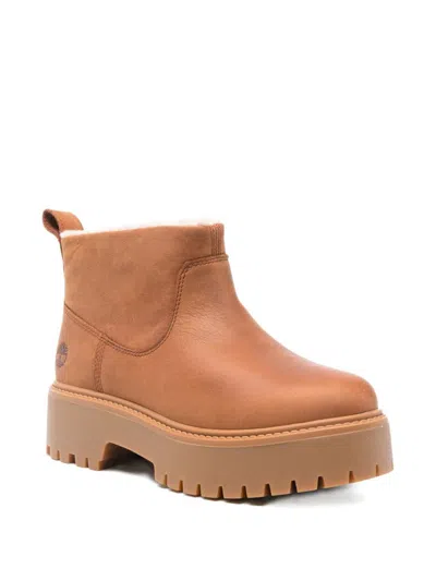 Timberland Platform Ankle Boot In Brown