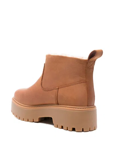 Timberland Platform Ankle Boot In Brown