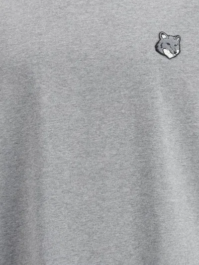 Maison Kitsuné Fox Head Comfort T-shirt In Gray