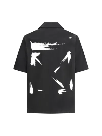 Off-white Short-sleeved Shirt In Black