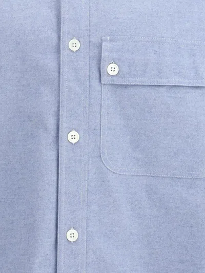Thom Browne Flannel 4-bar Shirt In Black