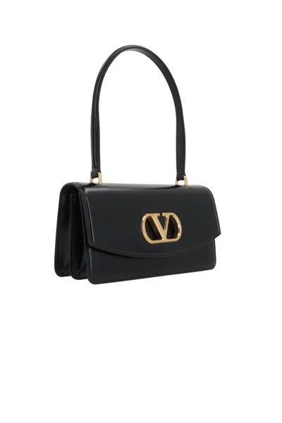 Valentino Vain Bag With Handle In Leather In Black