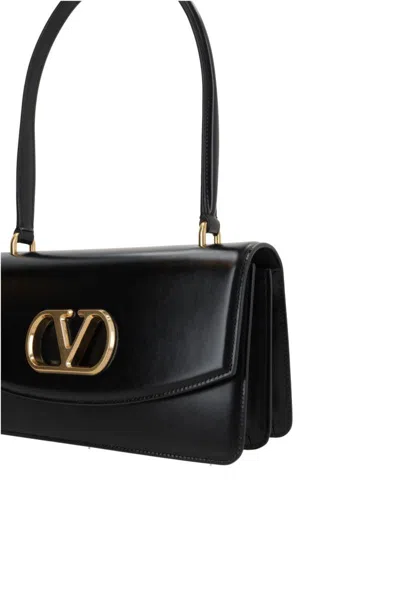 Valentino Vain Bag With Handle In Leather In Black