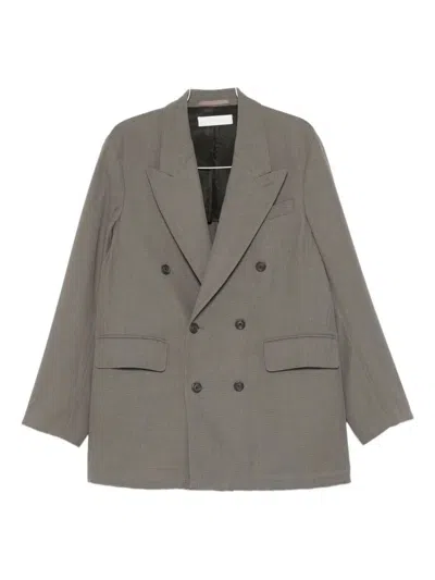Our Legacy Double-breasted Blazer In Gray