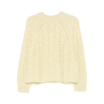 Antonelli Openwork Knitted Sweater In Neutral