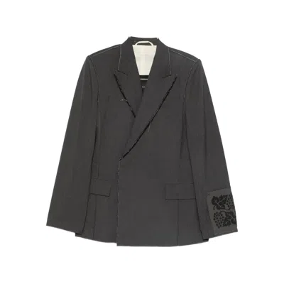 Federico Cina Seam-detail Blazer In Gray