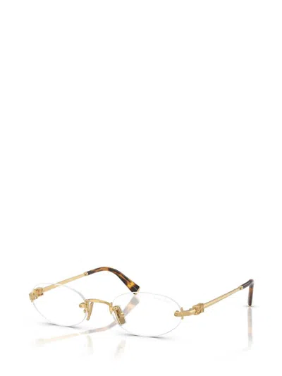 Miu Miu Eyewear Sunglasses In Gold