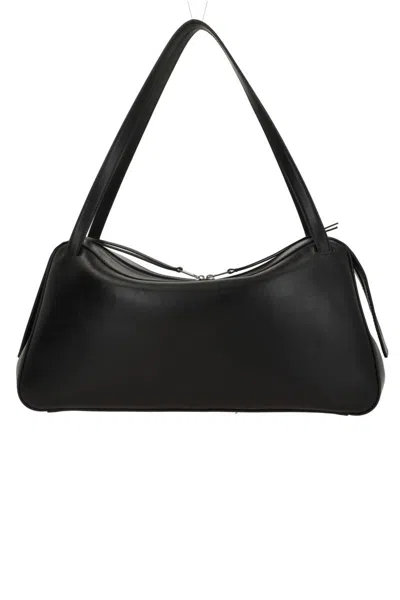 Jil Sander Shoulder Bag With Double Handles And Smooth Finish In Black