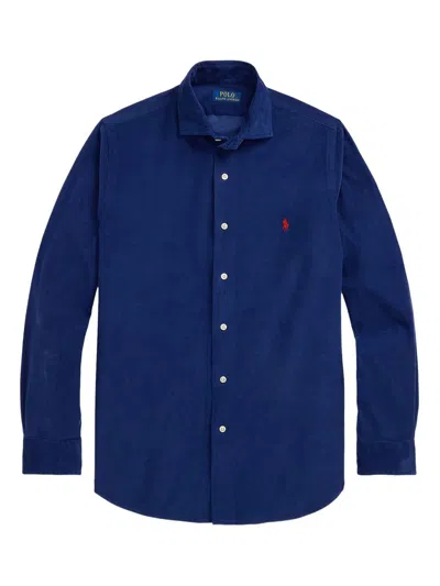 Polo Ralph Lauren Custom Fit Shirt In Blue