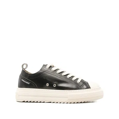 Dsquared2 Round-toe Low-top Sneakers In Multi