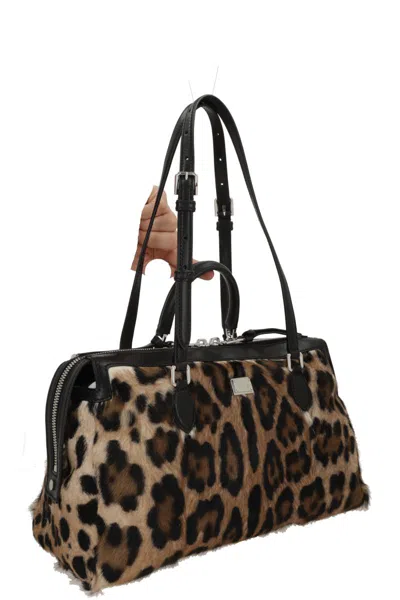 Dolce & Gabbana Dolce&gabbana Women Vittoria Leo Print Handbag In Animal Print