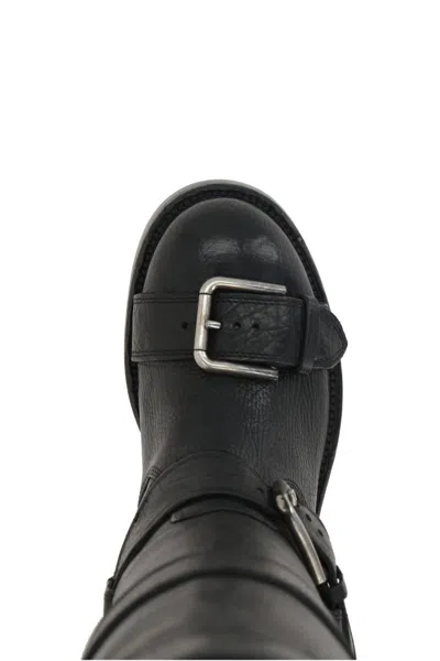 Dolce & Gabbana Stylish Ankle Boots Featuring Buckle Detail In Black