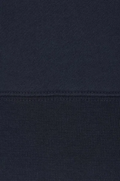 Maison Kitsuné Striped Cotton Sweatshirt Button-down Collar In Blue