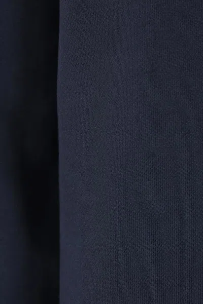 Maison Kitsuné Striped Cotton Sweatshirt Button-down Collar In Blue