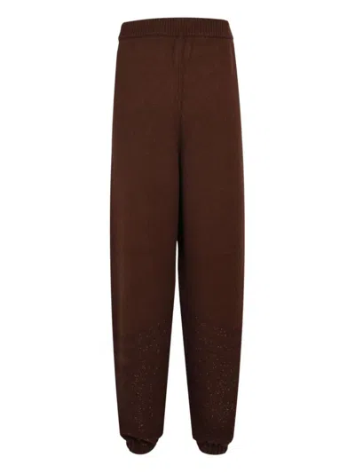 Fabiana Filippi Drawstring Track Pants In Brown