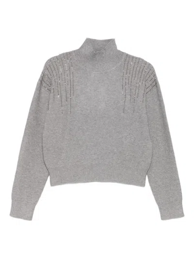 Seventy Rhinestone-embellished Jumper In Gray