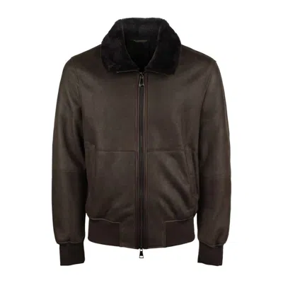 Sword 6.6.44 S.w.o.r.d 6.6.44 Brown Shearling Bomber Jacket In Brown