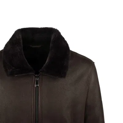 Sword 6.6.44 S.w.o.r.d 6.6.44 Brown Shearling Bomber Jacket In Brown