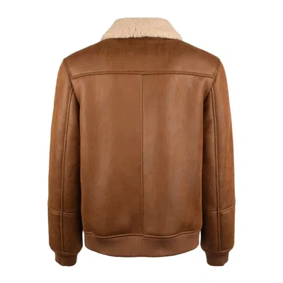 Sword 6.6.44 S.w.o.r.d 6.6.44 Tobacco Eco-shearling Bomber Jacket In Blue