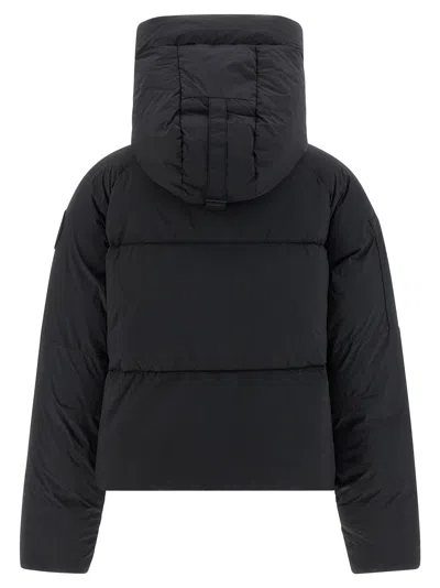 Canada Goose Cropped Puffer Jacket With Concealed Zipper In Black