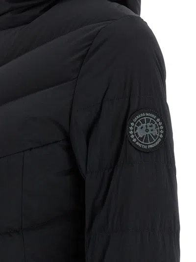 Canada Goose Black Clair Jacket Frontal Zip Closure In Black