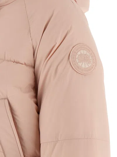 Canada Goose Cropped Puffer Jacket With High Collar In Neutral
