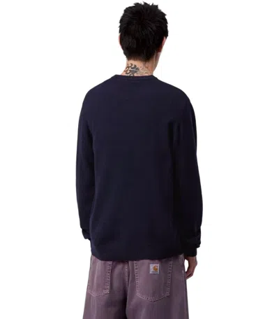 Carhartt Wip Alten Deep Night Crewneck Sweater In Blue