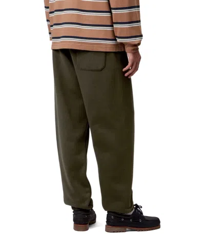 Carhartt Wip Chase Olive Green Sweatpants In Gray