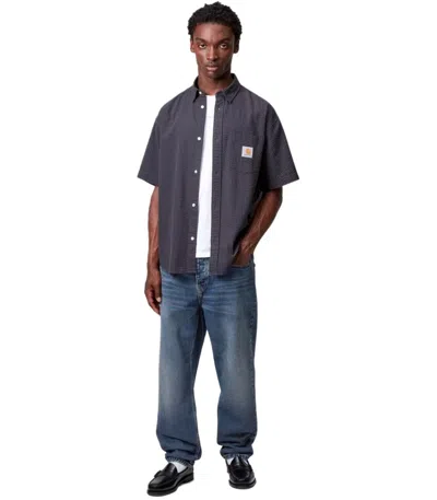 Carhartt Wip Newel Used Blue Jeans In Blue