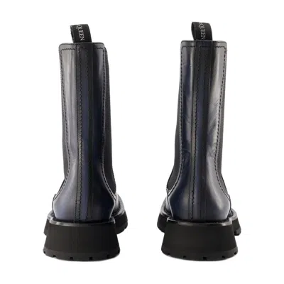 Alexander Mcqueen Chelsea Boots Alexander Mc Queen Leather Black In Blue