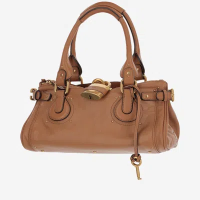 Chloé Chloe Camel Leather Paddington Shoulder Bag In Brown