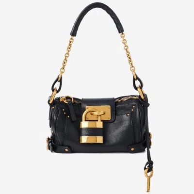 Chloé Black Leather Small Paddington Shoulder Bag