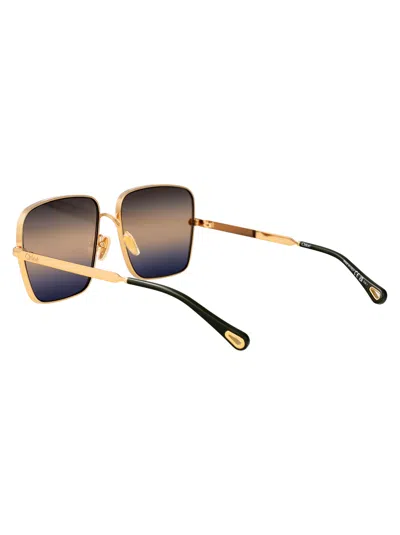 Chloé Chloe Squared Sunglasses Ch0324 S 002 In Gold