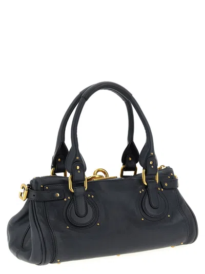 Chloé Structured Shoulder Bag With Padlock And Studs