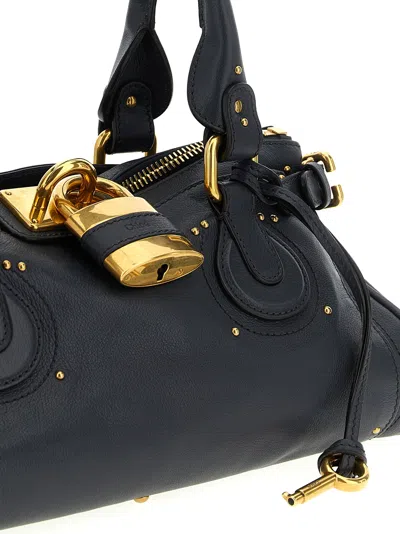 Chloé Structured Shoulder Bag With Padlock And Studs
