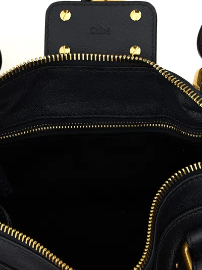 Chloé Structured Shoulder Bag With Padlock And Studs