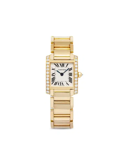 Pre-owned Cartier Tank Française 20mm In Yellow