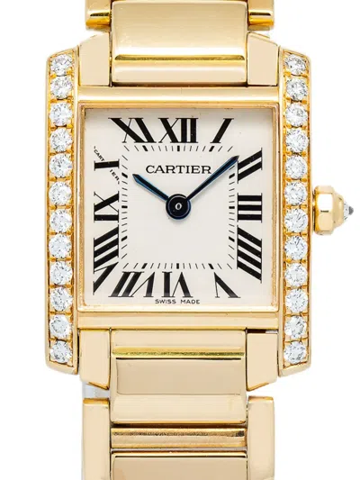 Pre-owned Cartier Tank Française 20mm In Yellow