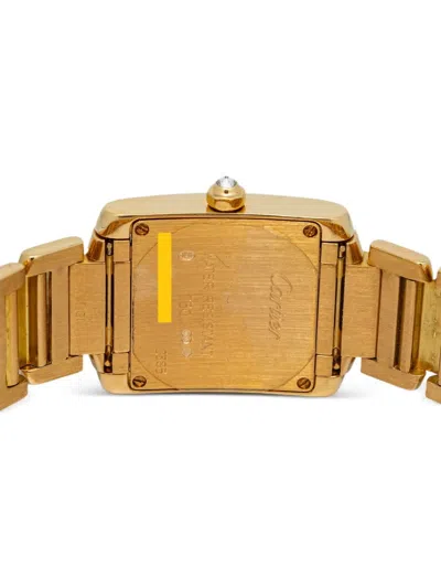 Pre-owned Cartier Tank Française 20mm In Yellow