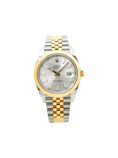 Pre-owned Rolex Datejust 41mm In White