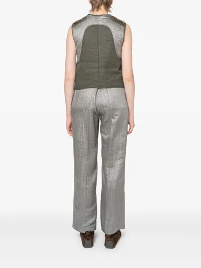 Muller Of Yoshiokubo Radiant Sequin-embellished Trousers In Green