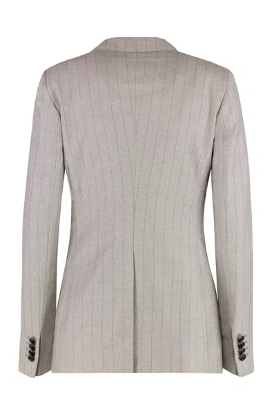 0205 Tagliatore Complete In Two Pieces In Mixed Wool In Neutral