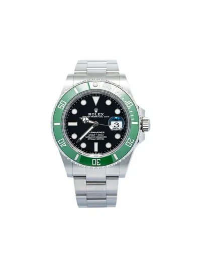 Pre-owned Rolex Submariner Date 41mm In Black