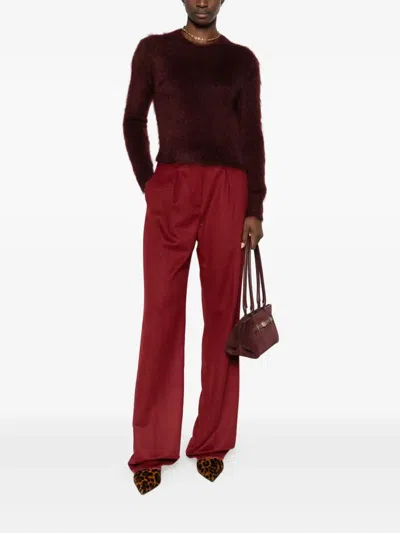 Max Mara Mohair Yarn Sweater In Red