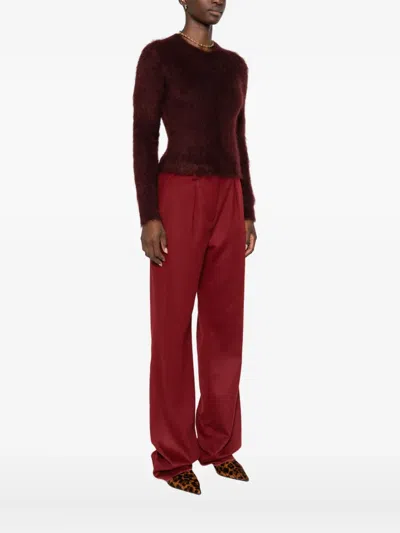 Max Mara Mohair Yarn Sweater In Red