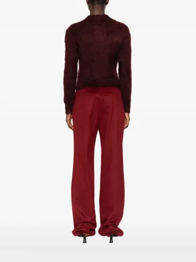 Max Mara Mohair Yarn Sweater In Red