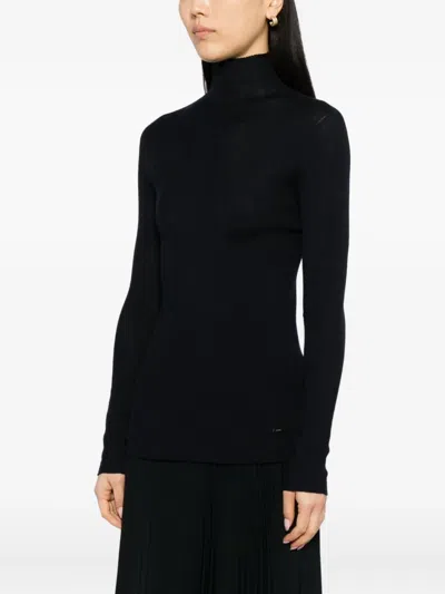 Akris Long-sleeved Top In Black