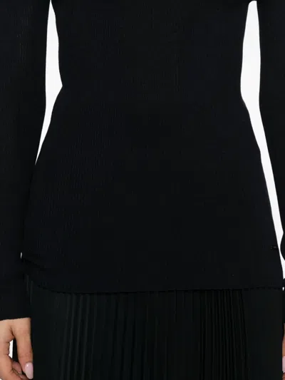 Akris Long-sleeved Top In Black