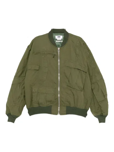Junya Watanabe Multi-pocket Bomber Jacket In Green