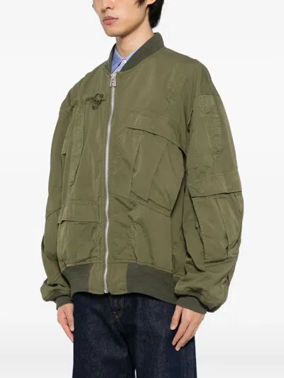 Junya Watanabe Multi-pocket Bomber Jacket In Green